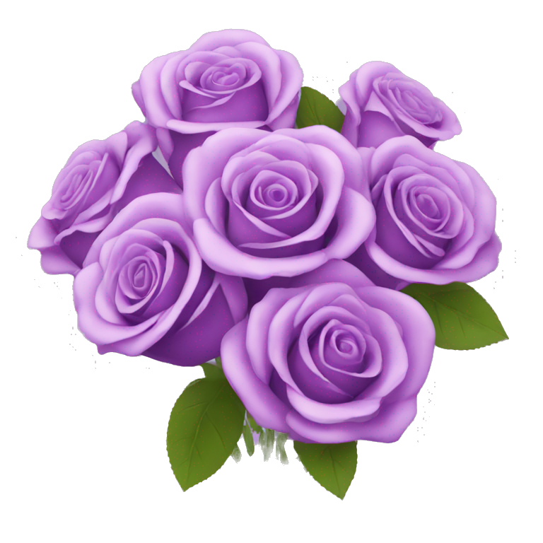 purple rose flower bouquet  emoji