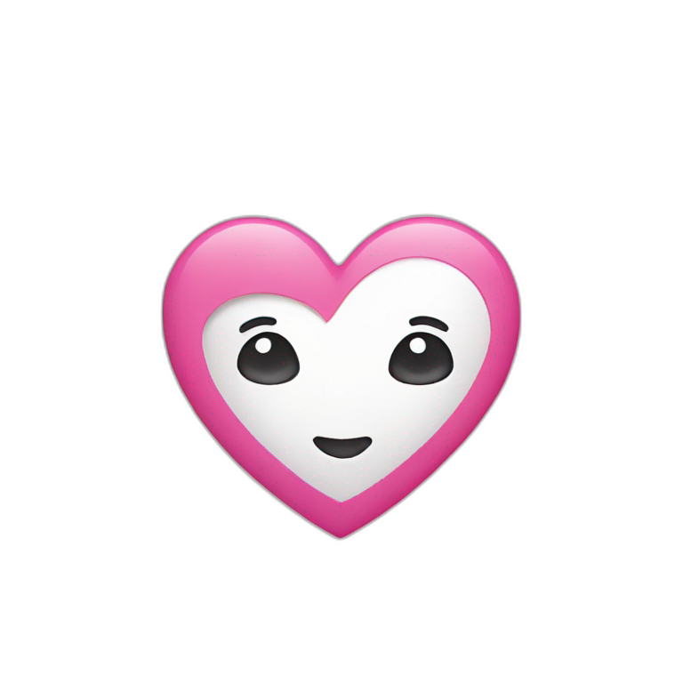 pink with white heart emoji