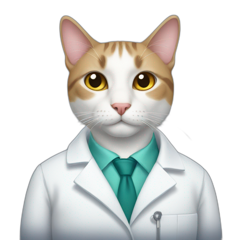 Cat with lab coat emoji