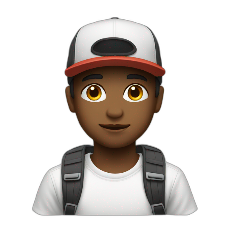 Boy+cap plus white emoji