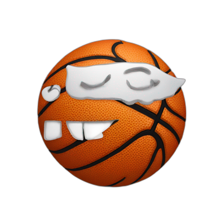 basketball big smile happy sleepless emoji
