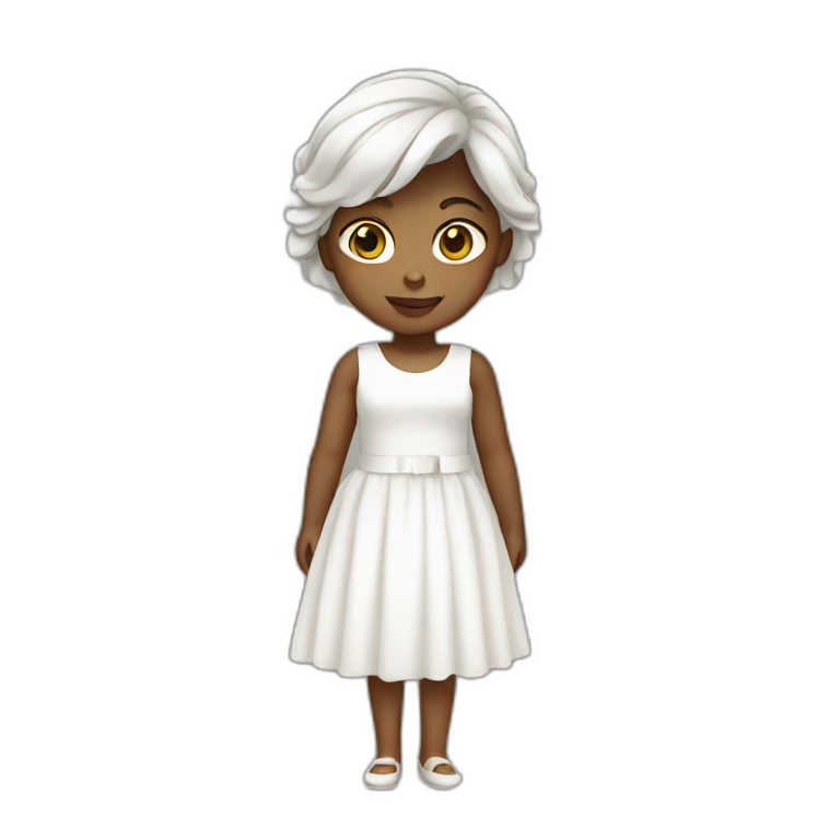 white dress girl emoji