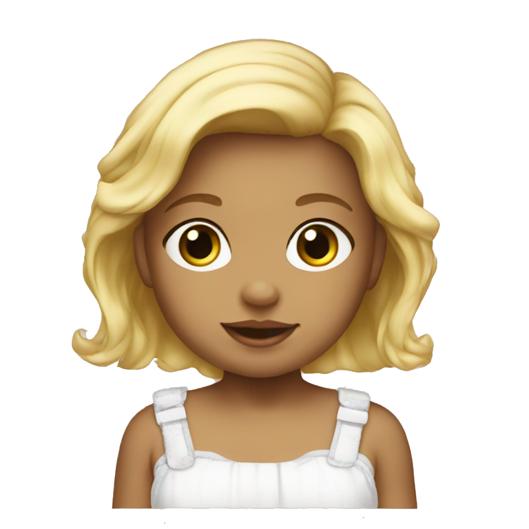 Little baby girl blonde emoji