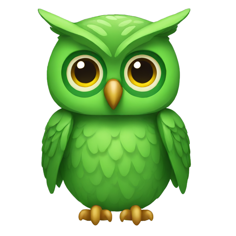 Green owl emoji