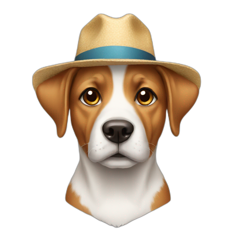 Dog wearing a hat emoji
