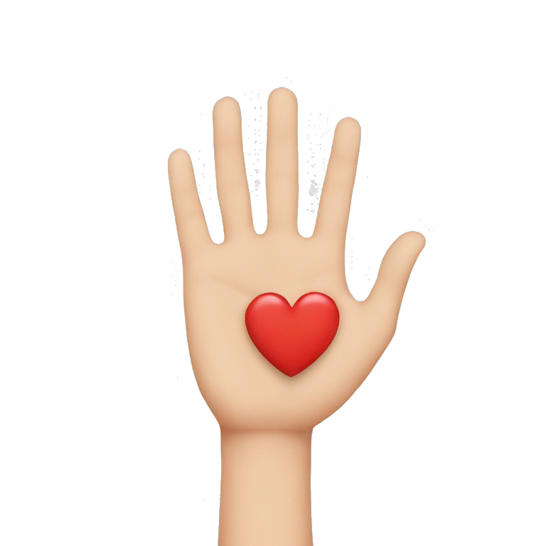 Half heart hand emoji