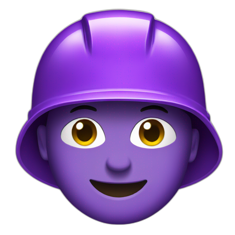 purple hard hat emoji