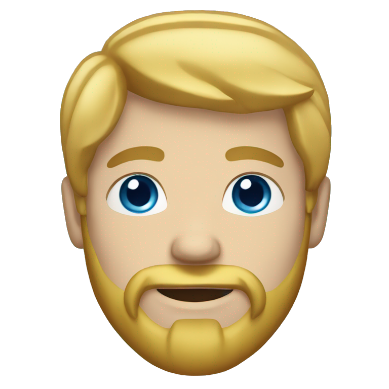 Man with blonde hair and blue eyes and beard  emoji