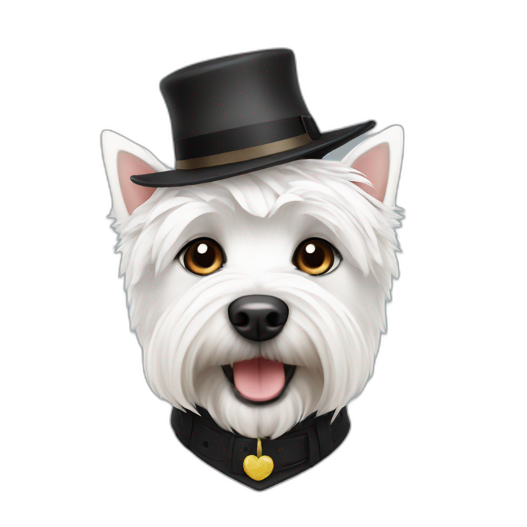 westie in a hat emoji