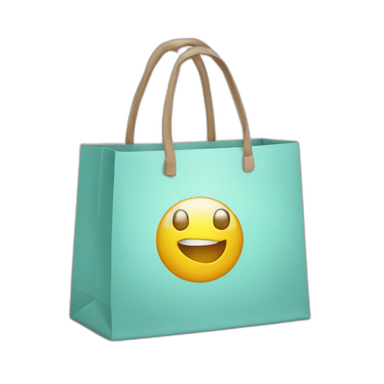online shopping bag emoji