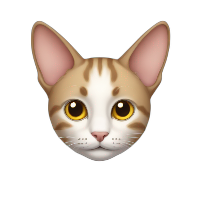 cat with a big ear emoji