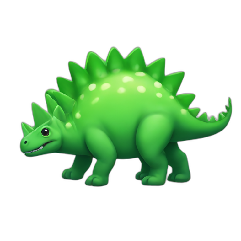 Green stegosaurus emoji