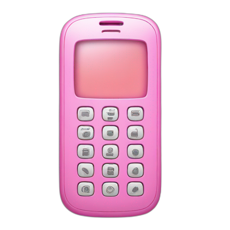 Pink Cell phone emoji
