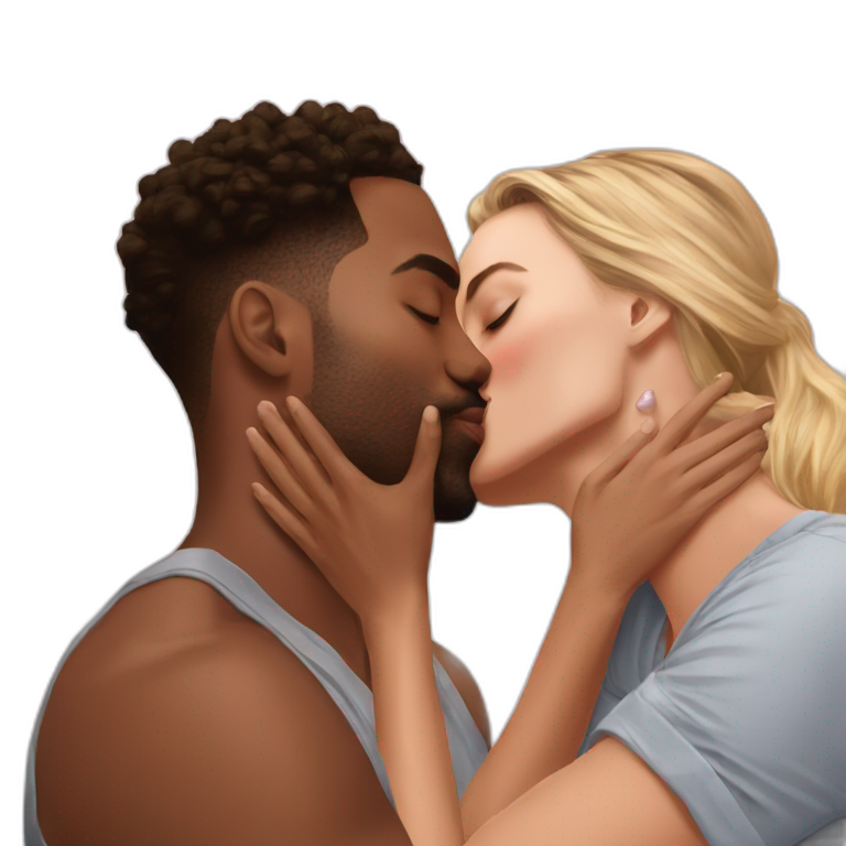 Margot Robbie kisses kenye west emoji