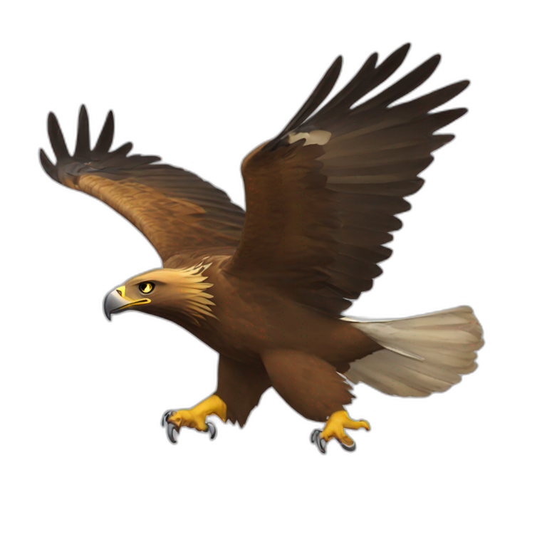 flying golden eagle emoji