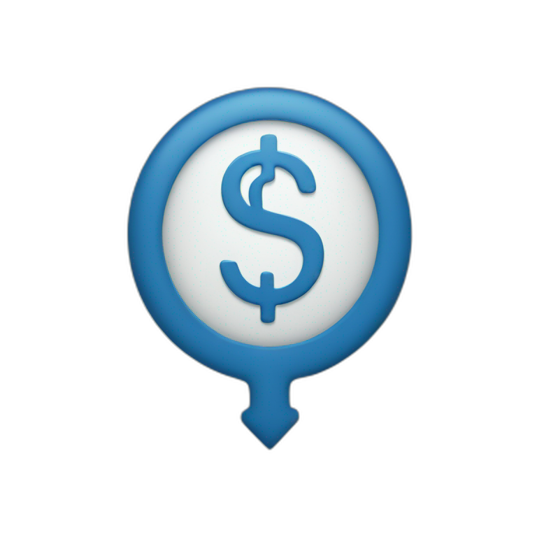 blue dollar sign emoji