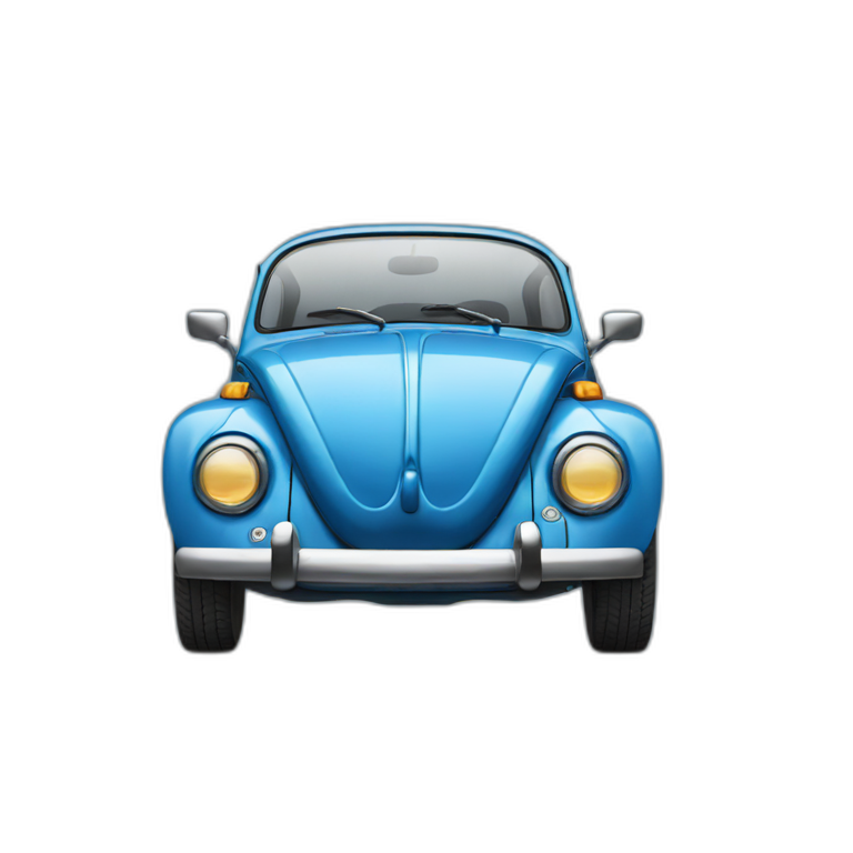 blue vw beetle emoji