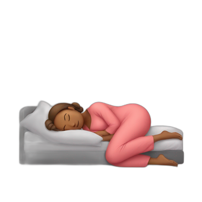 Pregnant woman sleeping emoji