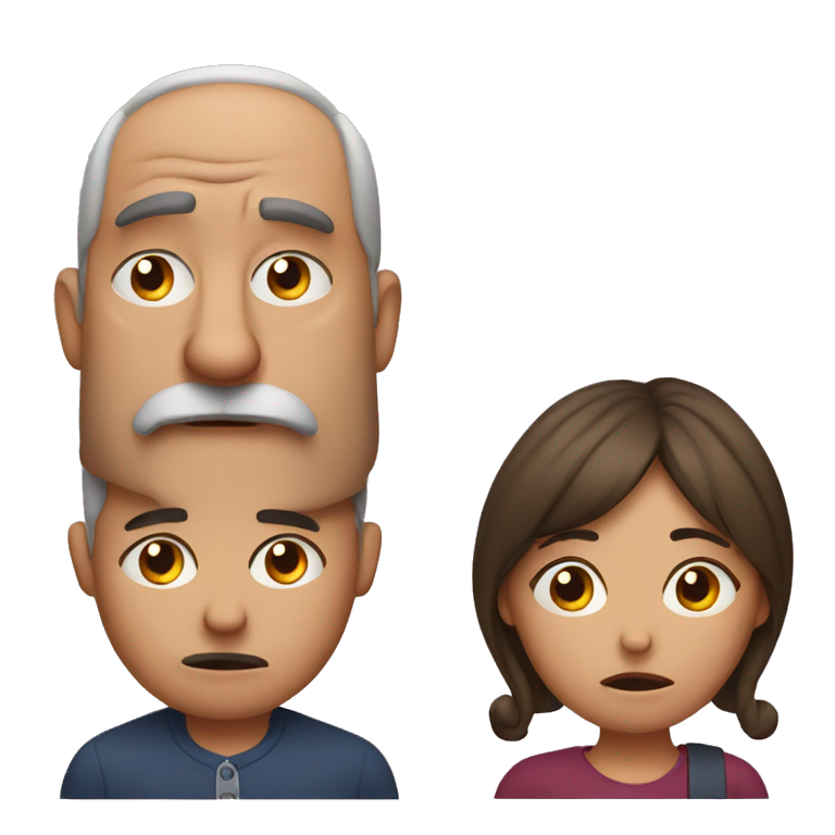 Disappointed mom and dad  emoji