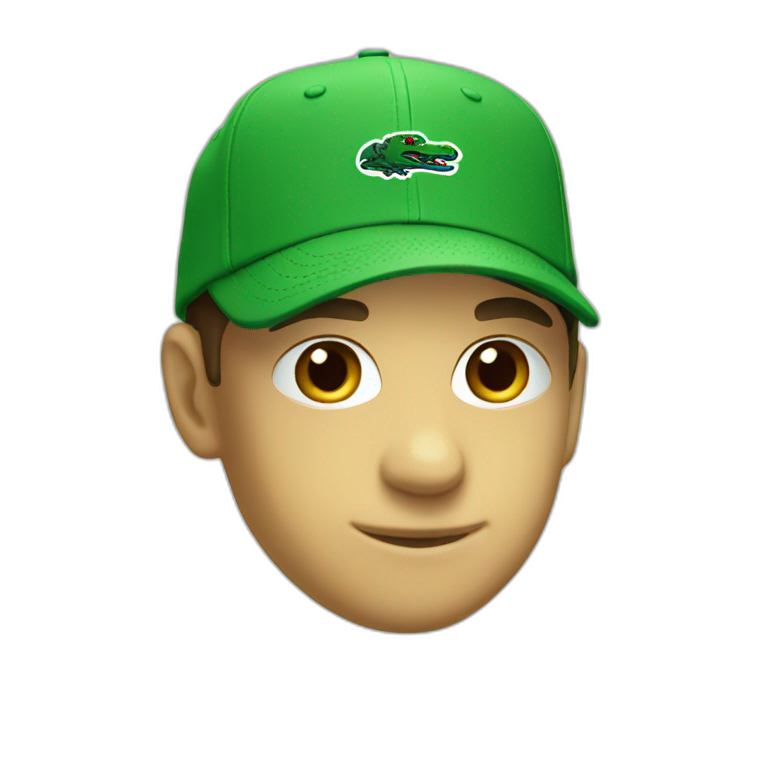 Lacoste Cap green emoji