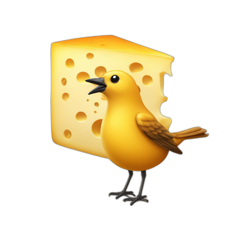 Cheese on Bird emoji
