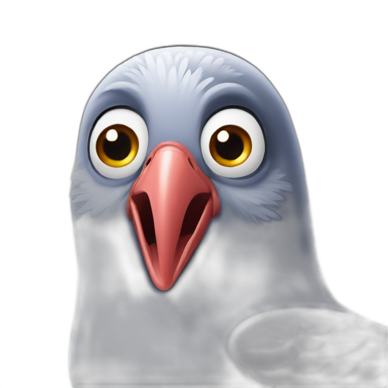 pigeon-face-surprised emoji