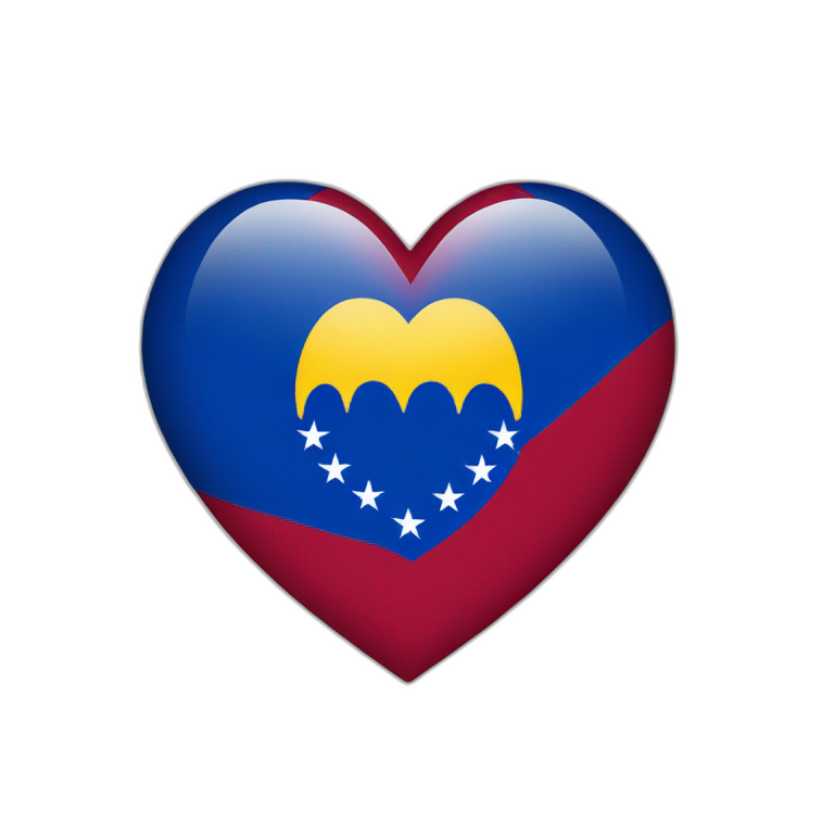 Venezuela flag in heart emoji