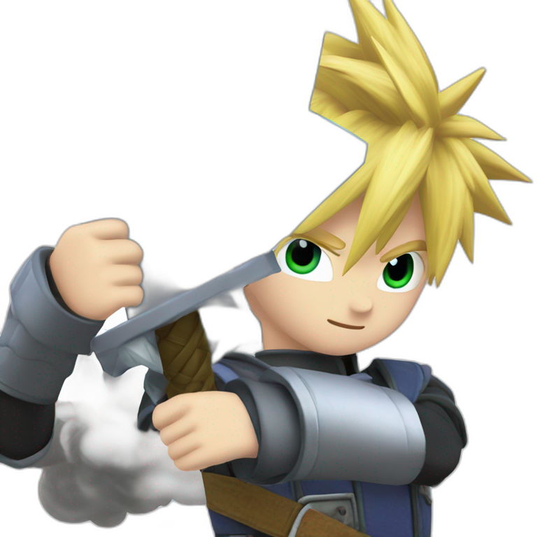 cloud strife with buster sword emoji