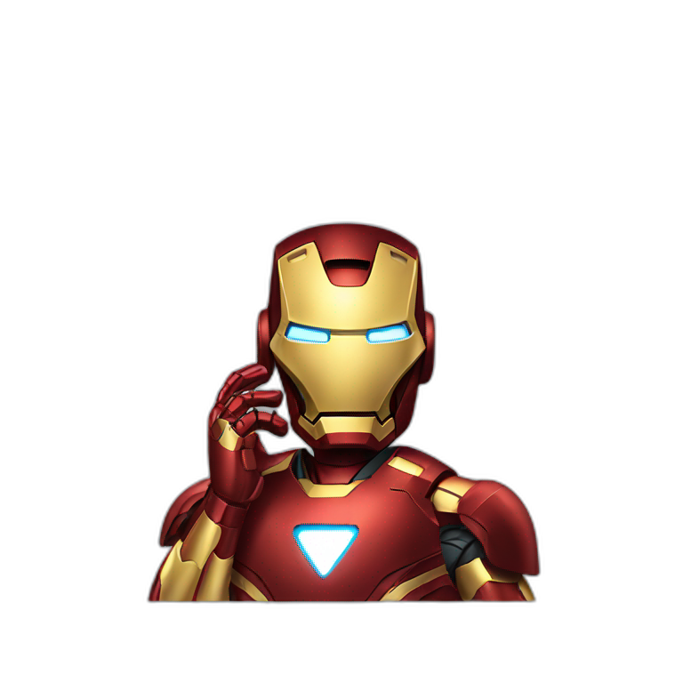 iron man talking on phone emoji