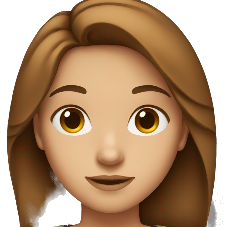 girl with brown hair  emoji