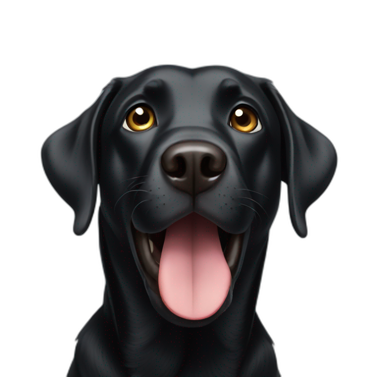 black labrador shocked emoji