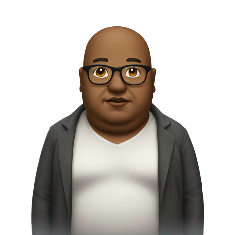 fat man with glasses emoji
