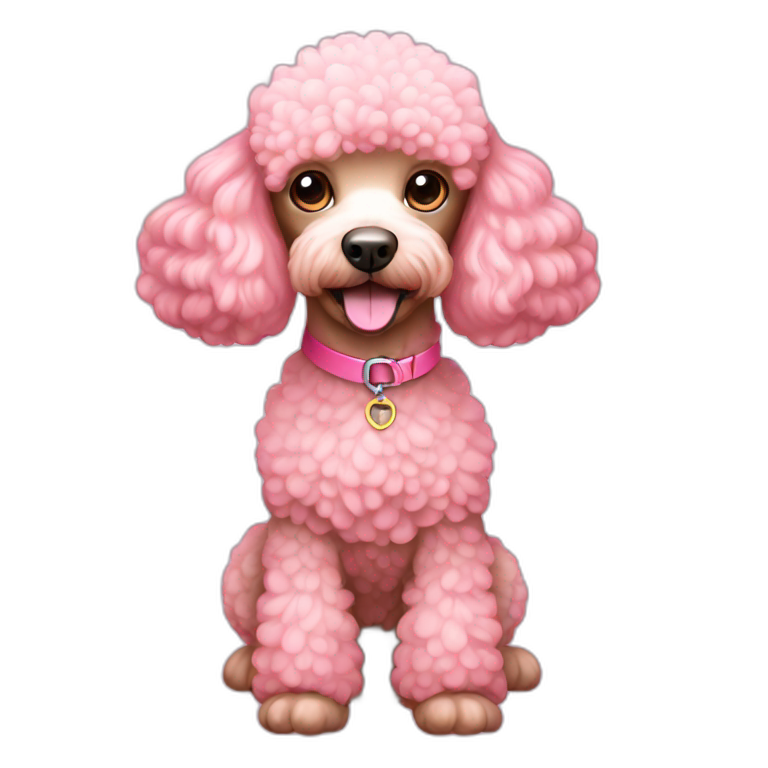 Pink mini poodle emoji