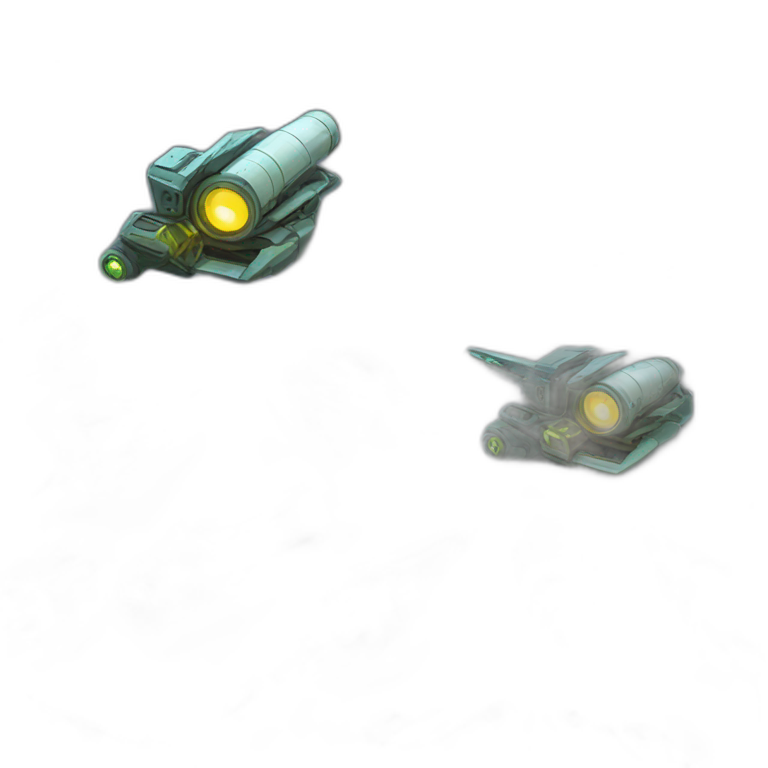 futuristic Gamma Ray cannon destroyer emoji
