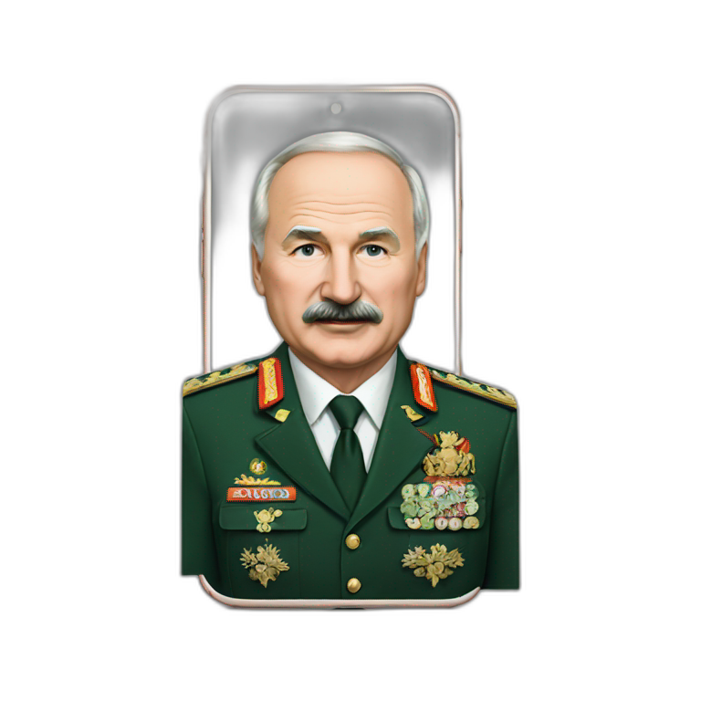 lukashenko with iphone emoji