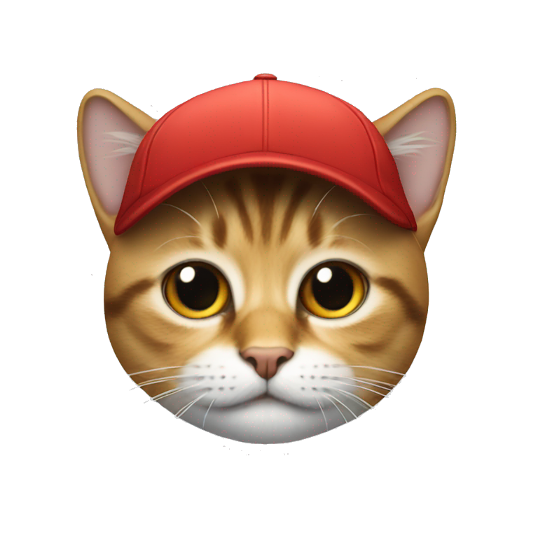 a cap with a cat on it emoji