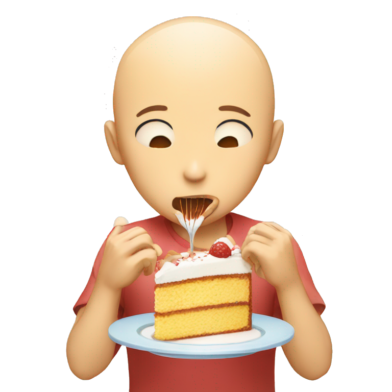 Saitama eating cake emoji