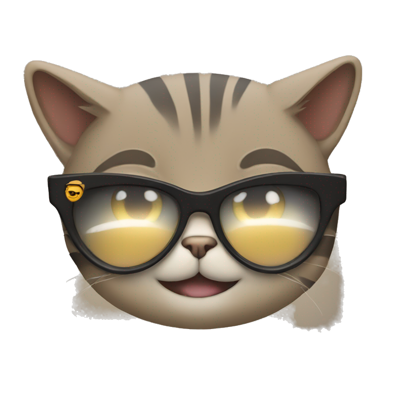 Cat with sunglasses emoji