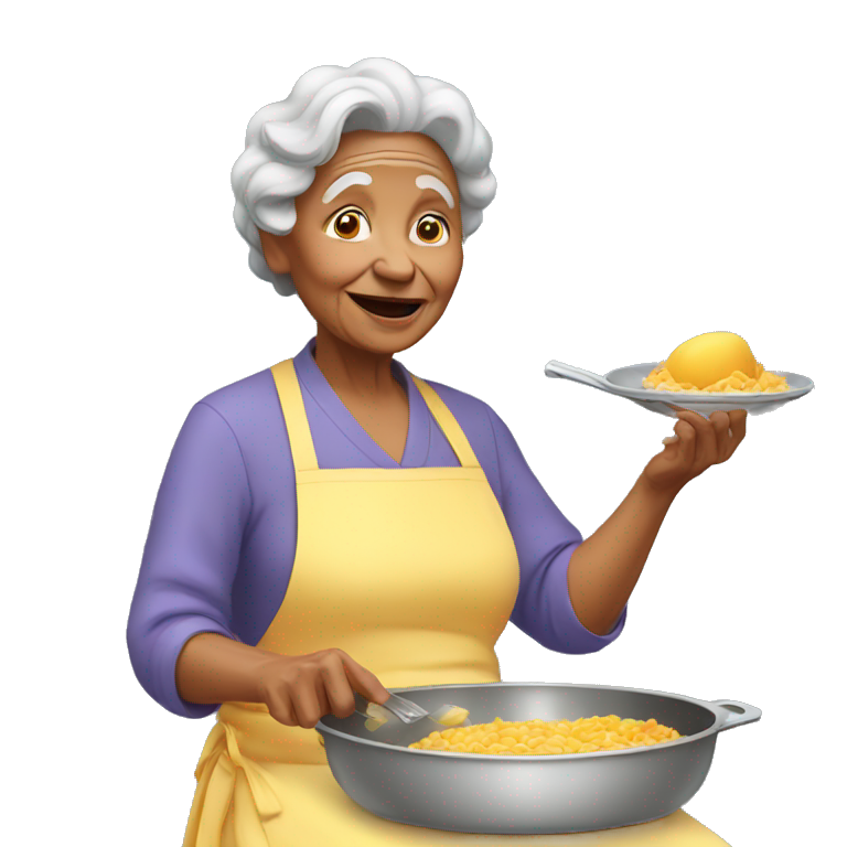 grand mother making food emoji