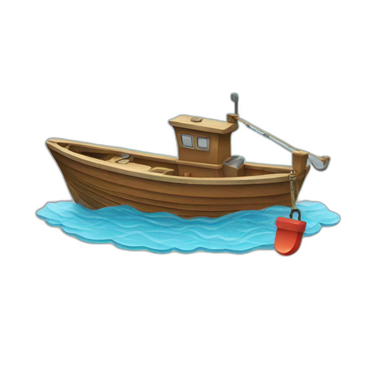 fishin boat with hook emoji