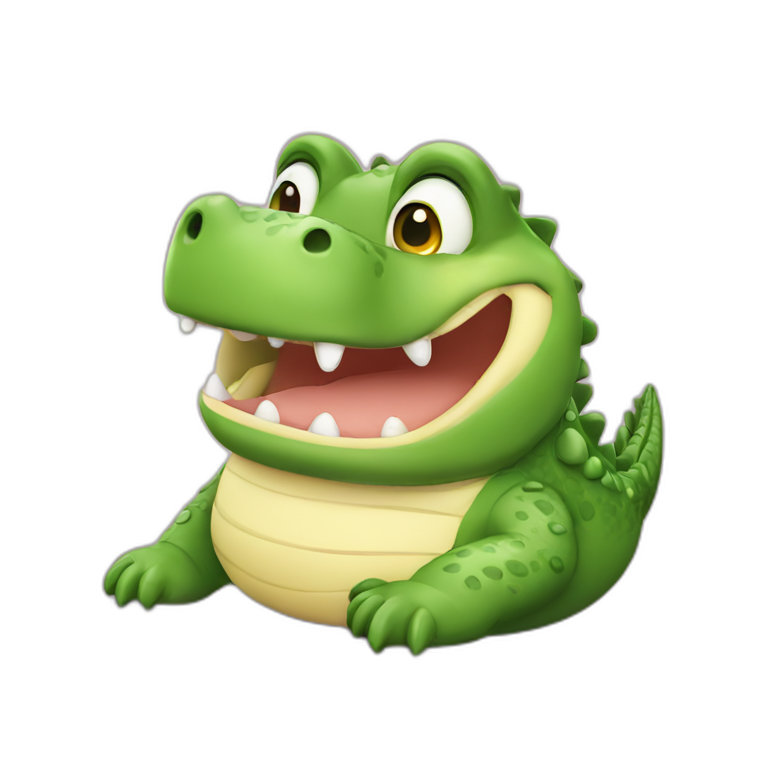 Cute little Chubby Crocodile  emoji