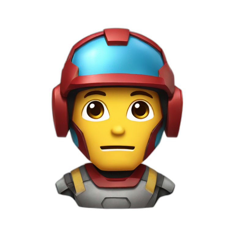 Iron Man in a construction helmet emoji