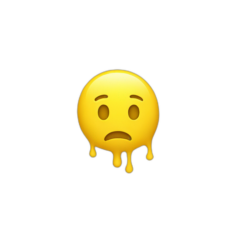 Neutral face Yellow blob emoji