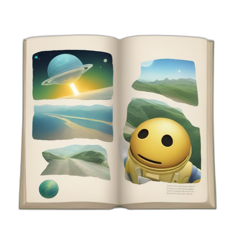 Hitchhikers guide to the Galaxy book emoji