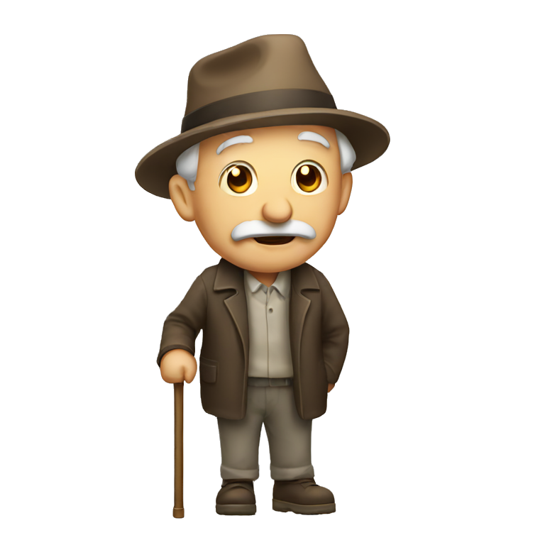 Old man with cane emoji