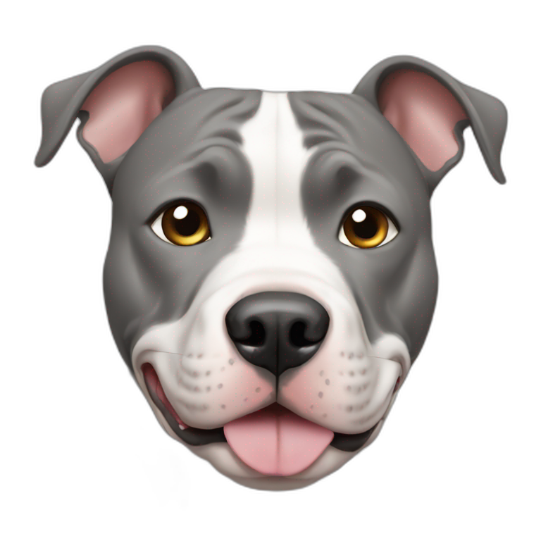 grey and white pitbull emoji