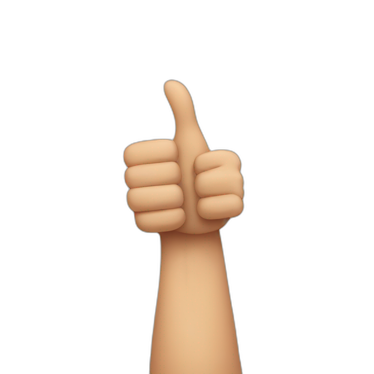 Half thumbs up emoji