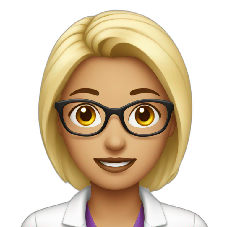 Cosmetic chemist female emoji