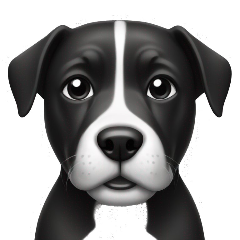 Dog black and white  emoji
