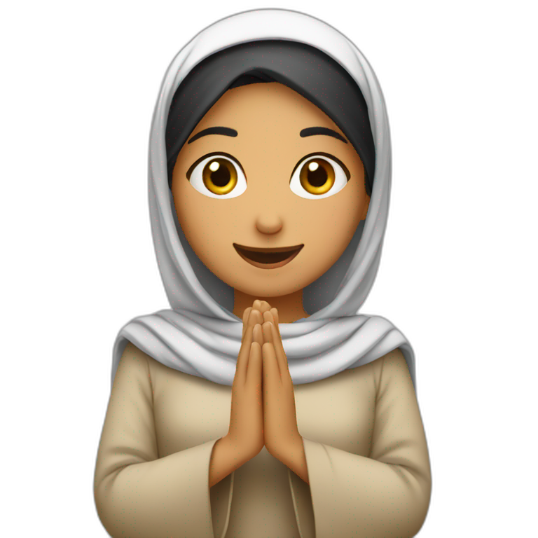 Arab girl clapping emoji